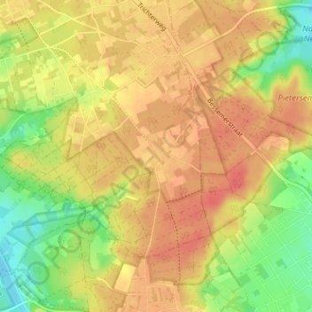 Carte topographique Roelen, altitude, relief