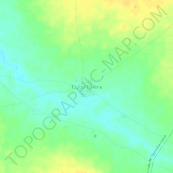 Carte topographique Touba Tiarène, altitude, relief