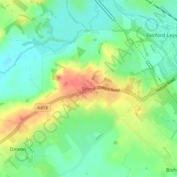 Carte topographique Stone, altitude, relief