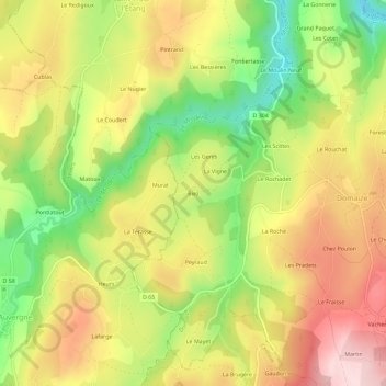 Carte topographique Biez, altitude, relief