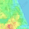 Carte topographique Hørsholm, altitude, relief