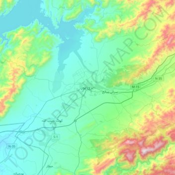Carte topographique Haripur, altitude, relief
