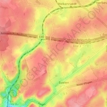 Carte topographique Heggen, altitude, relief