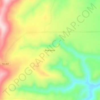 Carte topographique Bom Jesus, altitude, relief