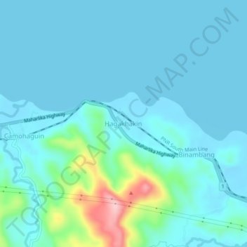 Carte topographique Hagakhakin, altitude, relief