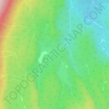 Carte topographique Horsetail Falls, altitude, relief