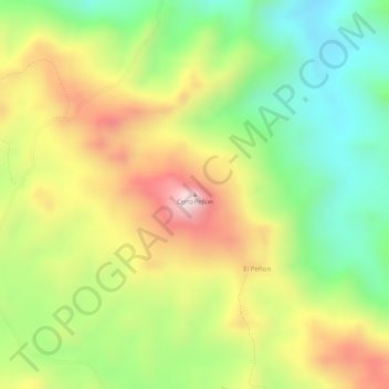 Carte topographique Cerro Peñon, altitude, relief