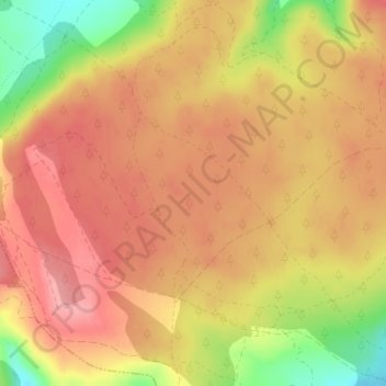 Carte topographique Pinar Ciego, altitude, relief