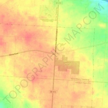 Carte topographique Ash, altitude, relief