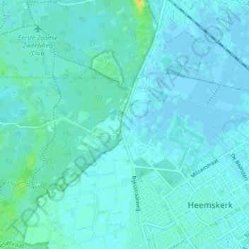 Carte topographique Noorddorp, altitude, relief