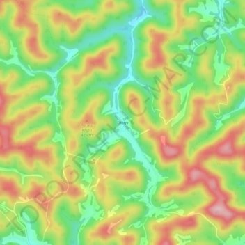 Carte topographique Dingy, altitude, relief