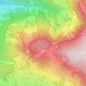 Carte topographique Farnsberg, altitude, relief