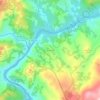 Carte topographique Brunheda, altitude, relief