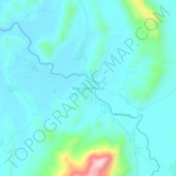 Carte topographique Marotandrano, altitude, relief