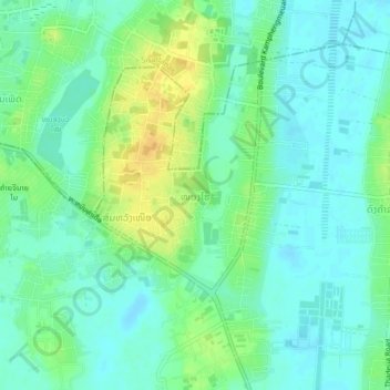 Carte topographique Nonghai, altitude, relief