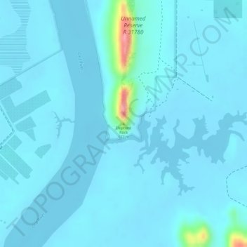 Carte topographique Elephant Rock, altitude, relief