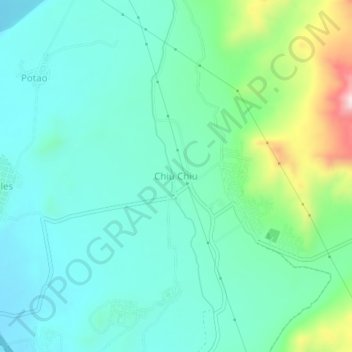 Carte topographique Chiu Chiu, altitude, relief