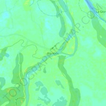 Carte topographique Río Viejo, altitude, relief