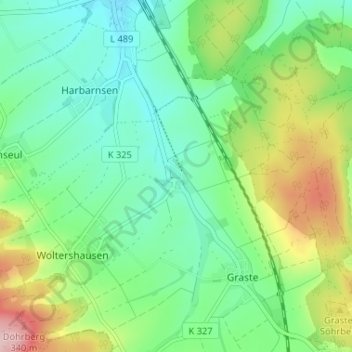 Carte topographique Netze, altitude, relief