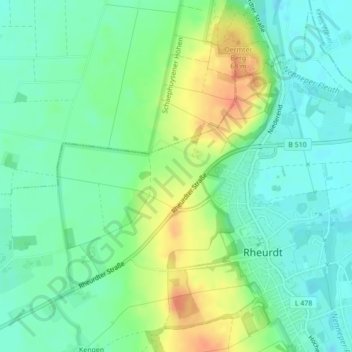 Carte topographique Am Lobsteg, altitude, relief