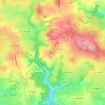 Carte topographique Bonfaix, altitude, relief