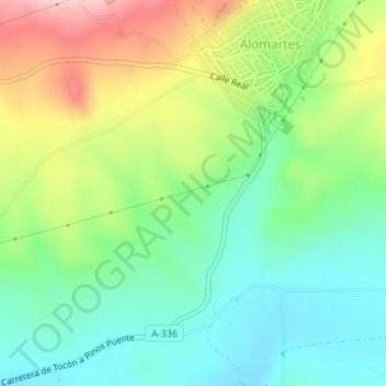 Carte topographique El Bujeo, altitude, relief