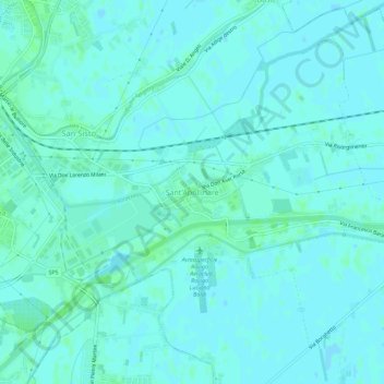 Carte topographique Sant'Apollinare, altitude, relief