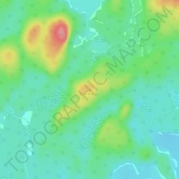 Carte topographique Oak Ridges, altitude, relief