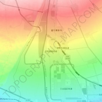 Carte topographique Yaouxilu, altitude, relief