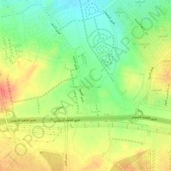 Carte topographique New Heliopolis, altitude, relief