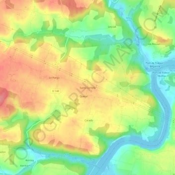 Carte topographique Saint-Cornély, altitude, relief