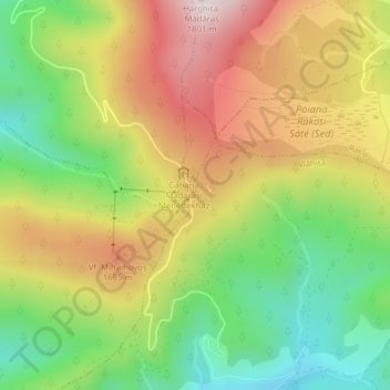 Carte topographique Mădăraș, altitude, relief