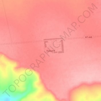Carte topographique Itaquerê, altitude, relief