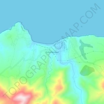 Carte topographique Ouled Benayad, altitude, relief