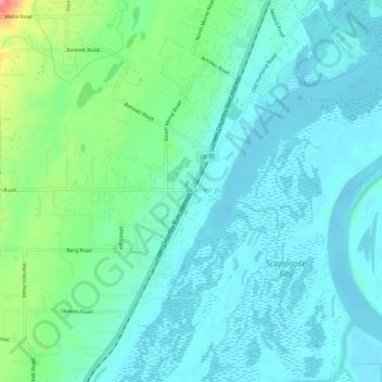 Carte topographique Warren, altitude, relief