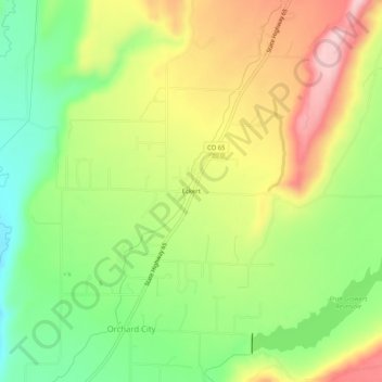 Carte topographique Eckert, altitude, relief