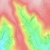 Carte topographique Moorlands, altitude, relief