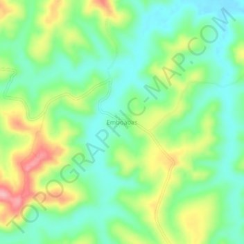 Carte topographique Emboabas, altitude, relief