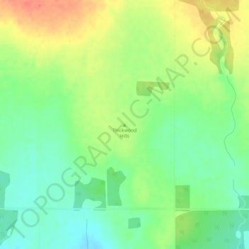 Carte topographique Thickwood Hills, altitude, relief