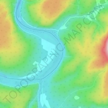 Carte topographique Runnymede, altitude, relief