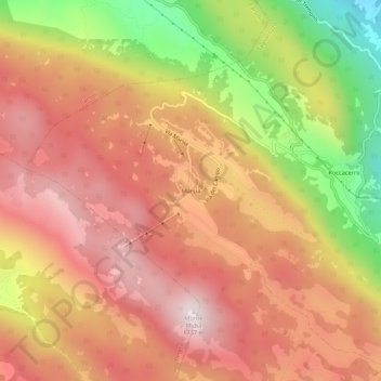 Carte topographique Marsia, altitude, relief