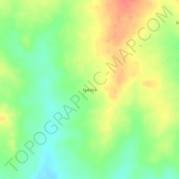Carte topographique Kpétèrè, altitude, relief