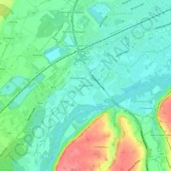 Carte topographique Waidhausen, altitude, relief