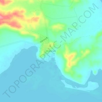 Carte topographique Rotinet, altitude, relief