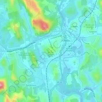 Carte topographique Morro da Igreja, altitude, relief