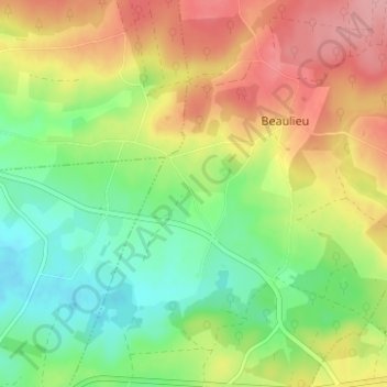 Carte topographique Goncelin, altitude, relief