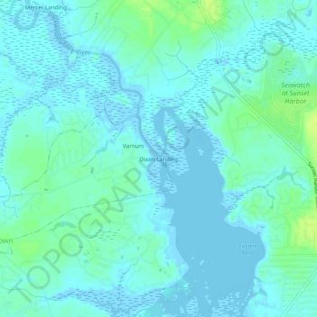 Carte topographique Dixon Landing, altitude, relief
