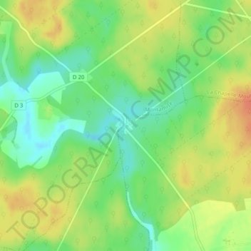 Carte topographique Le Grand Recoin, altitude, relief