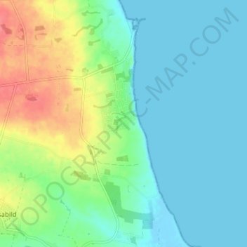 Carte topographique Solskrænten, altitude, relief