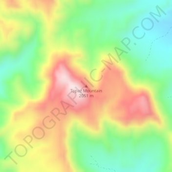 Carte topographique Topaz Mountain, altitude, relief